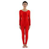 Maxbell Adult Spandex Bodysuit Catsuit Dance Costume Stretch Unitard Jumpsuit Red 3XL