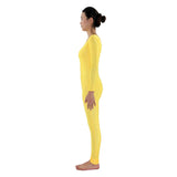 Maxbell Adult Spandex Bodysuit Catsuit Dance Costume Stretch Unitard Jumpsuit Yellow L