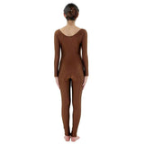 Maxbell Adult Spandex Bodysuit Catsuit Dance Costume Stretch Unitard Jumpsuit Coffee 3XL