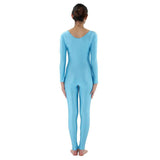 Maxbell Adult Spandex Bodysuit Catsuit Dance Costume Stretch Unitard Jumpsuit Sky Blue S