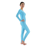 Maxbell Adult Spandex Bodysuit Catsuit Dance Costume Stretch Unitard Jumpsuit Sky Blue M