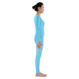Maxbell Adult Spandex Bodysuit Catsuit Dance Costume Stretch Unitard Jumpsuit Sky Blue M