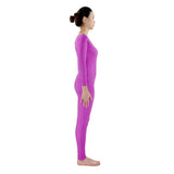 Maxbell Adult Spandex Bodysuit Catsuit Dance Costume Stretch Unitard Jumpsuit Purple S