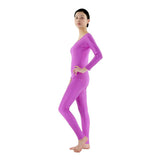 Maxbell Adult Spandex Bodysuit Catsuit Dance Costume Stretch Unitard Jumpsuit Purple M