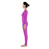 Maxbell Adult Spandex Bodysuit Catsuit Dance Costume Stretch Unitard Jumpsuit Purple M