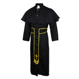Maxbell Halloween Priest Cosplay Outfit Women Men Cape Coat Religious Costume Set M