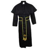 Maxbell Halloween Priest Cosplay Outfit Women Men Cape Coat Religious Costume Set M