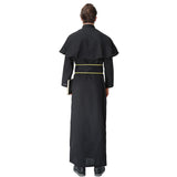 Halloween Priest Cosplay Outfit Women Men Cape Coat Religious Costume Set XL