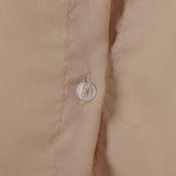 Maxbell Solid Long Sleeves Button Down Chiffon Shirt Dress Blouse XL Khaki