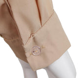 Maxbell Solid Long Sleeves Button Down Chiffon Shirt Dress Blouse 2XL Khaki