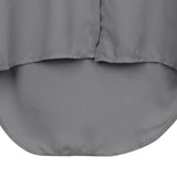Maxbell Solid Long Sleeves Button Down Chiffon Shirt Dress Blouse S Gray
