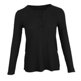 Maxbell Casual Solid Knitted Sweater Long Sleeve Pullover Blouse Sweatshirt S Black