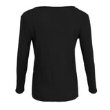 Maxbell Casual Solid Knitted Sweater Long Sleeve Pullover Blouse Sweatshirt S Black