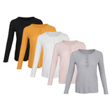 Maxbell Casual Solid Knitted Sweater Long Sleeve Pullover Blouse Sweatshirt S Black