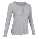 Maxbell Casual Solid Knitted Sweater Long Sleeve Pullover Blouse Sweatshirt S Gray