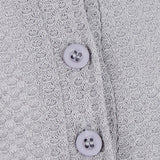 Maxbell Casual Solid Knitted Sweater Long Sleeve Pullover Blouse Sweatshirt S Gray