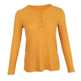 Maxbell Casual Solid Knitted Sweater Long Sleeve Pullover Blouse Sweatshirt S Yellow