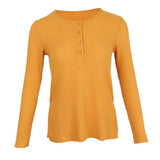 Maxbell Casual Solid Knitted Sweater Long Sleeve Pullover Blouse Sweatshirt L Yellow