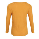 Maxbell Casual Solid Knitted Sweater Long Sleeve Pullover Blouse Sweatshirt L Yellow