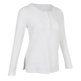 Maxbell Casual Solid Knitted Sweater Long Sleeve Pullover Blouse Sweatshirt S White