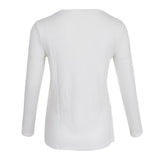 Maxbell Casual Solid Knitted Sweater Long Sleeve Pullover Blouse Sweatshirt S White