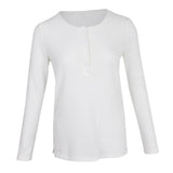 Maxbell Casual Solid Knitted Sweater Long Sleeve Pullover Blouse Sweatshirt S White