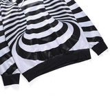 Maxbell Men Women 3D Cross Stripe Hoodie Sweater Sweatshirt Jacket Coat Pullover M