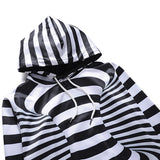 Maxbell Men Women 3D Cross Stripe Hoodie Sweater Sweatshirt Jacket Coat Pullover L