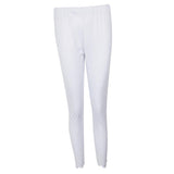 Maxbell Women's Solid Capri Leggings Sports Yoga Running Fitness Pants Plus Size White 2XL