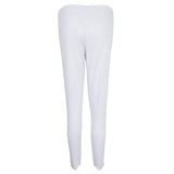 Maxbell Women's Solid Capri Leggings Sports Yoga Running Fitness Pants Plus Size White 2XL