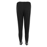 Maxbell Women's Solid Capri Leggings Sports Yoga Running Fitness Pants Plus Size Black M
