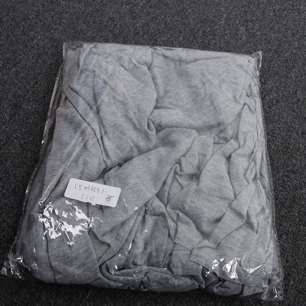 Maxbell Women Long Sleeve Irregular Pile Collar Loose Pullover Shirt Gray XL