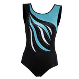 Maxbell Shiny Crystal Girls Ballet Dance Gymnastics Leotards Tank 7-8 Years Blue