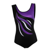 Maxbell Shiny Crystal Girls Ballet Dance Gymnastics Leotards Tank 9-10 Years Purple