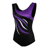 Maxbell Shiny Crystal Girls Ballet Dance Gymnastics Leotards Tank 11-12 Years Purple