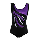 Maxbell Shiny Crystal Girls Ballet Dance Gymnastics Leotards Tank 11-12 Years Purple