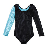 Maxbell Kids Girls Long Sleeve Leotard Bodysuit Dancewear Costume 10(9-10Y) Blue