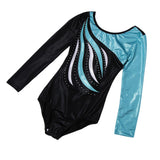 Maxbell Kids Girls Long Sleeve Leotard Bodysuit Dancewear Costume 10(9-10Y) Blue