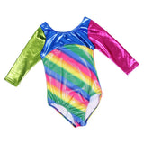 Maxbell Shiny Rainbow stripes Girls Ballet Dance Gymnastics Leotards Tank  7-8 Years