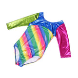 Maxbell Shiny Rainbow stripes Girls Ballet Dance Gymnastics Leotards Tank  7-8 Years