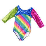 Maxbell Shiny Rainbow stripes Girls Ballet Dance Gymnastics Leotards Tank  7-8 Years