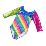 Maxbell Shiny Rainbow stripes Girls Ballet Dance Gymnastics Leotards Tank  7-8 Years