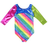 Maxbell Shiny Rainbow stripes Girls Ballet Dance Gymnastics Leotards Tank  7-8 Years
