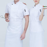 Maxbell Chef Coat Hotel Catering Breathable Unisex Waiter Kitchen Wookwear Clothing