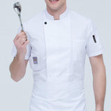 Maxbell Chef Coat Hotel Catering Breathable Unisex Waiter Kitchen Wookwear Clothing