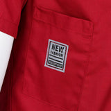 Maxbell Unisex Short Sleeves Chef Jacket Waiter Coat Cooks Uniform Apparel 3XL Red