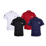 Maxbell Chef Jacket Coat Uniform Short Sleeve Hotel Kitchen Cook Apparel M White