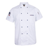 Maxbell Chef Jacket Coat Uniform Short Sleeve Hotel Kitchen Cook Apparel 3XL White