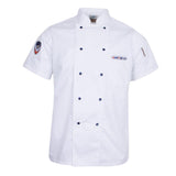 Maxbell Chef Jacket Coat Uniform Short Sleeve Hotel Kitchen Cook Apparel 3XL White