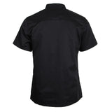 Maxbell Chef Jacket Coat Uniform Short Sleeve Hotel Kitchen Cook Apparel 3XL Black